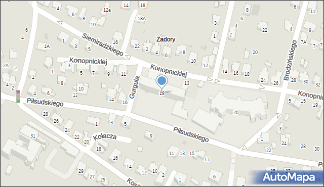 Wieliczka, Piłsudskiego Józefa, marsz., 18, mapa Wieliczka