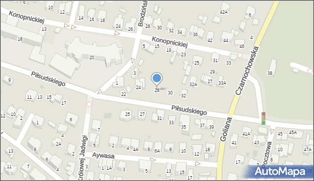 Wieliczka, Piłsudskiego Józefa, marsz., 28, mapa Wieliczka