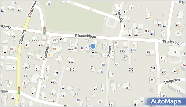 Wieliczka, Piłsudskiego Józefa, marsz., 55, mapa Wieliczka