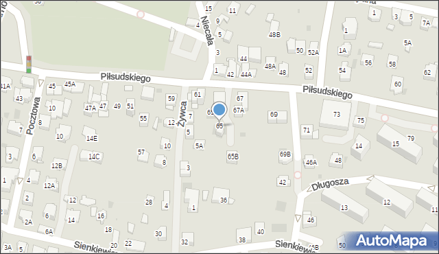 Wieliczka, Piłsudskiego Józefa, marsz., 65, mapa Wieliczka