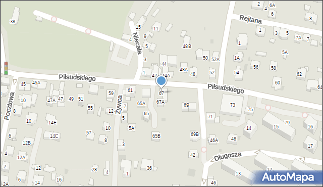 Wieliczka, Piłsudskiego Józefa, marsz., 67, mapa Wieliczka