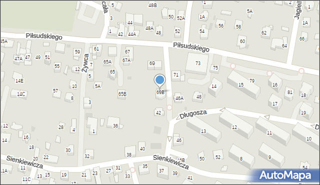 Wieliczka, Piłsudskiego Józefa, marsz., 69B, mapa Wieliczka