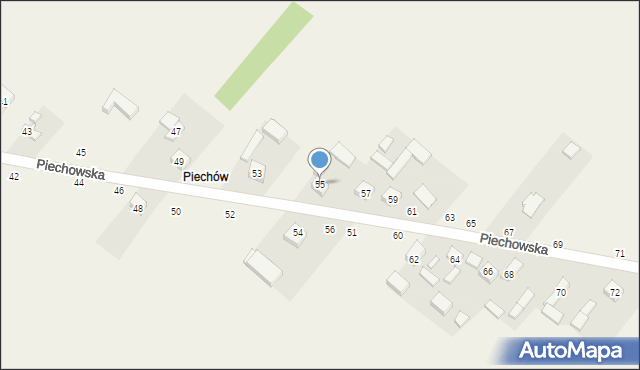 Wierzchlas, Piechowska, 55, mapa Wierzchlas