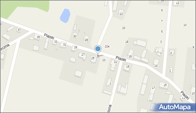 Wijewo, Piaski, 26, mapa Wijewo