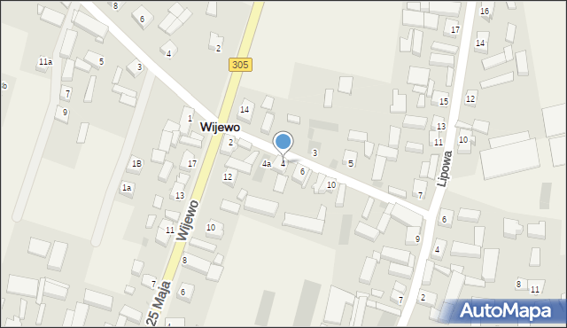 Wijewo, Piłsudskiego Józefa, marsz., 4, mapa Wijewo