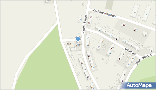 Wilków-Osiedle, Piotra i Pawła, 20a, mapa Wilków-Osiedle