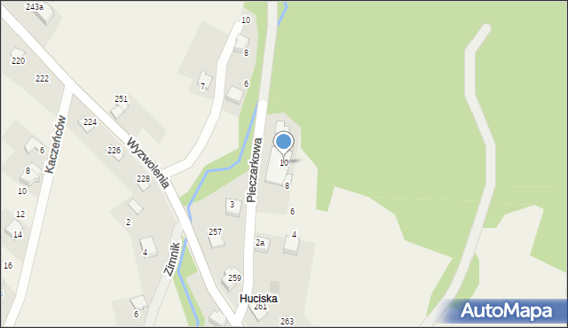 Wilkowice, Pieczarkowa, 10, mapa Wilkowice