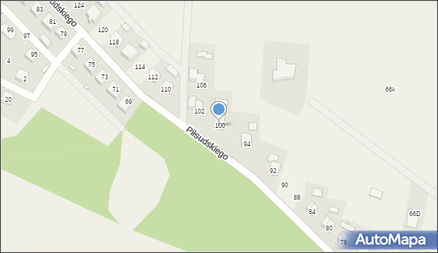 Wińsko, Piłsudskiego Józefa, marsz., 100, mapa Wińsko