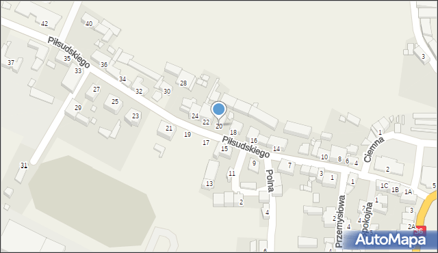 Wińsko, Piłsudskiego Józefa, marsz., 20, mapa Wińsko