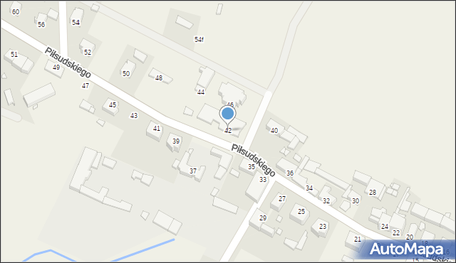 Wińsko, Piłsudskiego Józefa, marsz., 42, mapa Wińsko