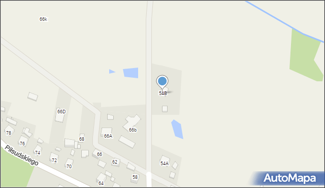 Wińsko, Piłsudskiego Józefa, marsz., 54B, mapa Wińsko