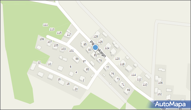 Wińsko, Piłsudskiego Józefa, marsz., 81, mapa Wińsko