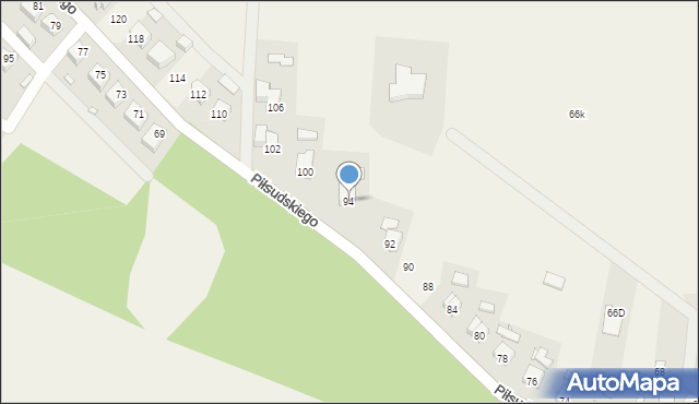 Wińsko, Piłsudskiego Józefa, marsz., 94, mapa Wińsko