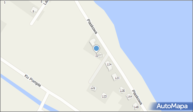 Wiślinka, Piaskowa, 12, mapa Wiślinka