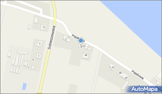 Wiślinka, Piaskowa, 4, mapa Wiślinka