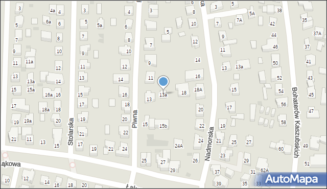 Władysławowo, Piwna, 13a, mapa Władysławowo