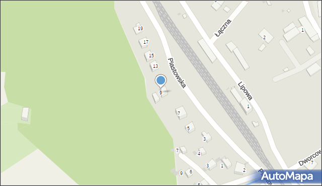 Wleń, Piastowska, 9, mapa Wleń