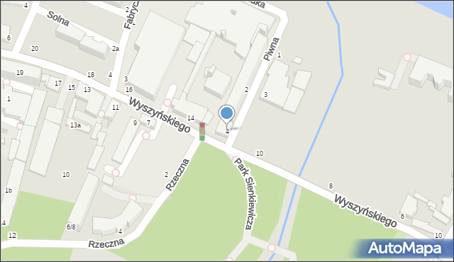Włocławek, Piwna, 4, mapa Włocławka