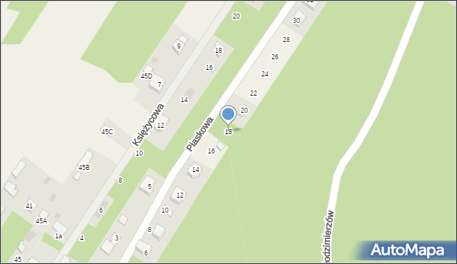 Włodzimierzów, Piaskowa, 18, mapa Włodzimierzów