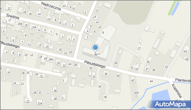 Wohyń, Piłsudskiego Józefa, marsz., 25, mapa Wohyń