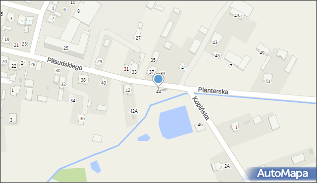 Wohyń, Piłsudskiego Józefa, marsz., 44, mapa Wohyń