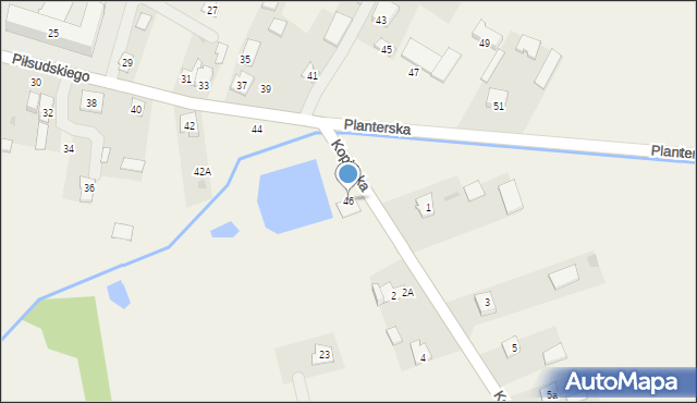 Wohyń, Piłsudskiego Józefa, marsz., 46, mapa Wohyń