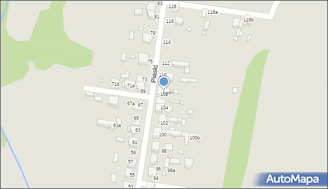 Wojkowice, Piaski, 108, mapa Wojkowice