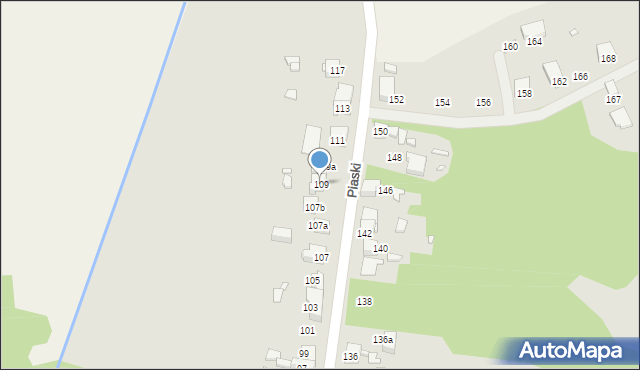Wojkowice, Piaski, 109, mapa Wojkowice