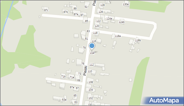 Wojkowice, Piaski, 114, mapa Wojkowice