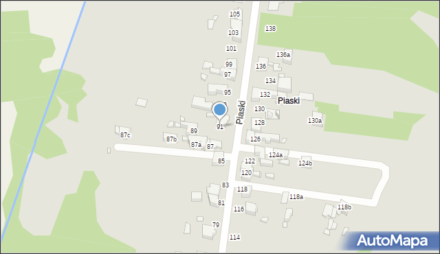 Wojkowice, Piaski, 91, mapa Wojkowice