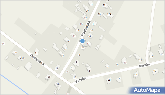 Wojkowice Kościelne, Piastowska, 10, mapa Wojkowice Kościelne