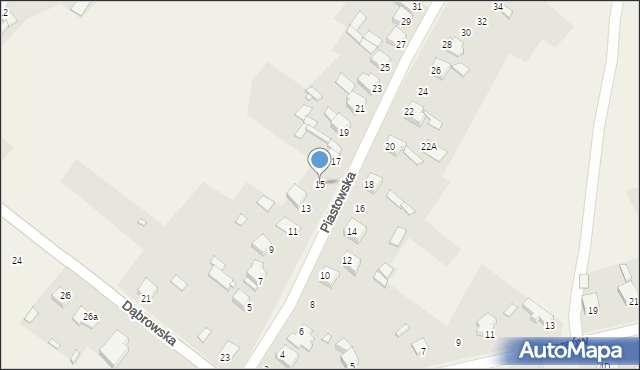 Wojkowice Kościelne, Piastowska, 15, mapa Wojkowice Kościelne