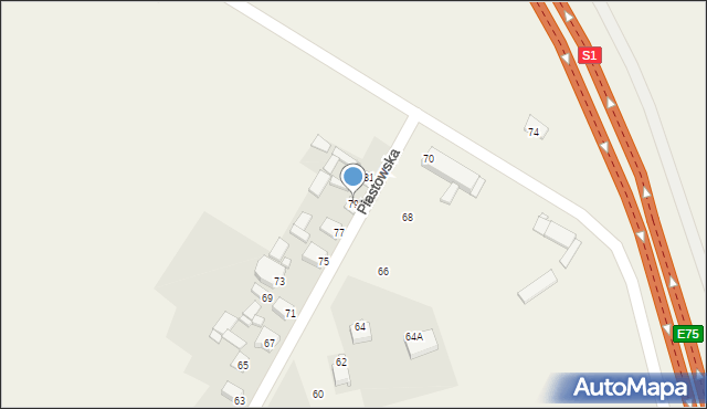 Wojkowice Kościelne, Piastowska, 79, mapa Wojkowice Kościelne