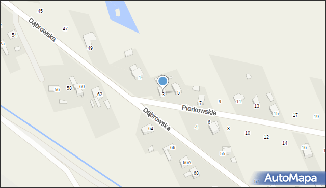 Wojkowice Kościelne, Pierkowskie, 3, mapa Wojkowice Kościelne