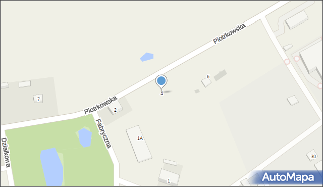 Wola Krzysztoporska, Piotrkowska, 4, mapa Wola Krzysztoporska