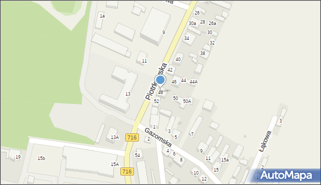 Wola Moszczenicka, Piotrkowska, 48, mapa Wola Moszczenicka