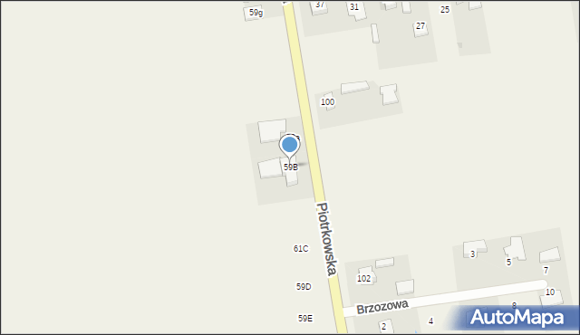 Wola Moszczenicka, Piotrkowska, 59B, mapa Wola Moszczenicka