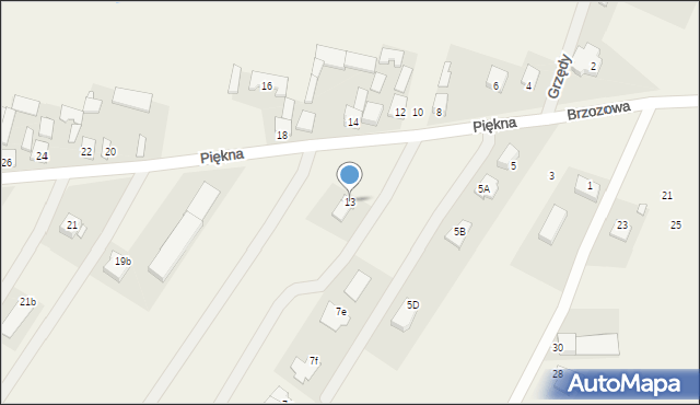 Wola Przypkowska, Piękna, 13, mapa Wola Przypkowska