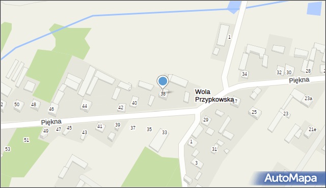 Wola Przypkowska, Piękna, 38, mapa Wola Przypkowska