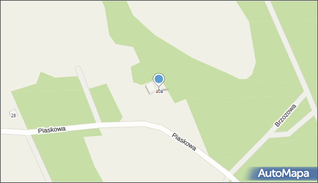 Wólka-Wojciechówek, Piaskowa, 40a, mapa Wólka-Wojciechówek