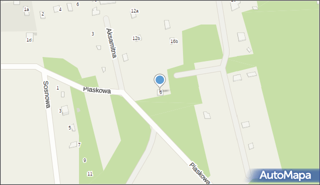 Wólka-Wojciechówek, Piaskowa, 6, mapa Wólka-Wojciechówek