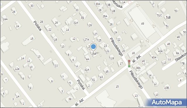 Wołomin, Piłsudskiego Józefa, marsz., 23A, mapa Wołomin