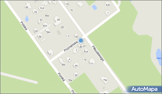 Wołomin, Piłsudskiego Józefa, marsz., 81, mapa Wołomin