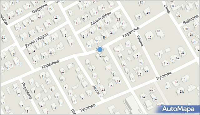 Wołomin, Piwna, 7, mapa Wołomin