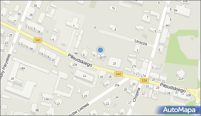 Wołów, Piłsudskiego Józefa, marsz., 13, mapa Wołów