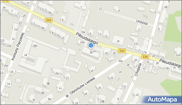 Wołów, Piłsudskiego Józefa, marsz., 14, mapa Wołów