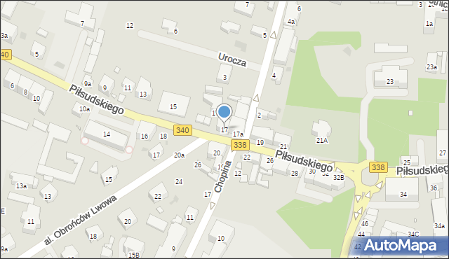 Wołów, Piłsudskiego Józefa, marsz., 17, mapa Wołów