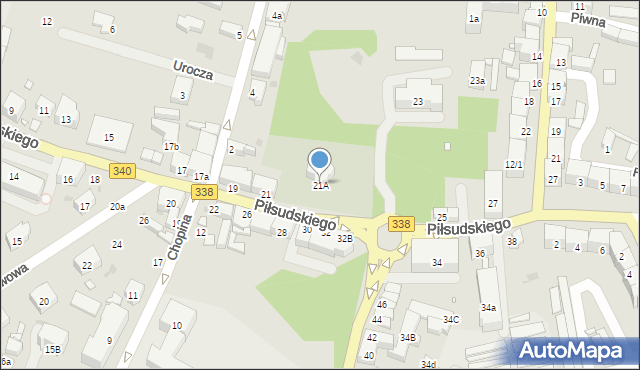 Wołów, Piłsudskiego Józefa, marsz., 21A, mapa Wołów