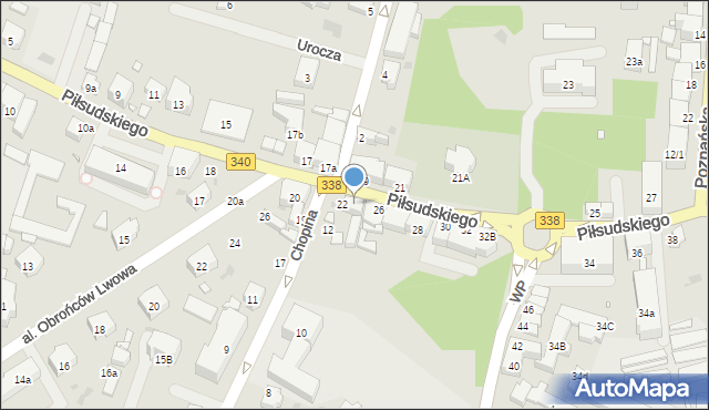 Wołów, Piłsudskiego Józefa, marsz., 24, mapa Wołów