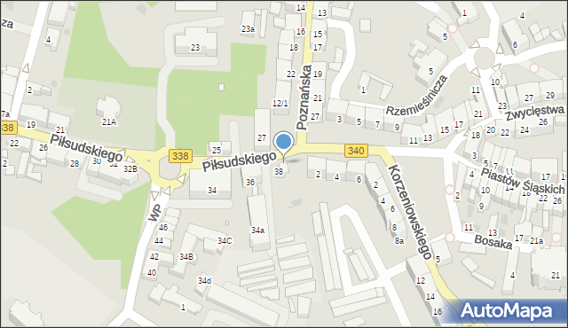 Wołów, Piłsudskiego Józefa, marsz., 40, mapa Wołów